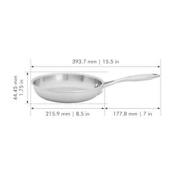 HENCKELS Clad Impulse 10-pc 3-Ply Stainless Steel Pots and Pans Set, Cookware Set, Fry Pan, Saucepan with Lid, Saute Pan with Lid, Dutch Oven with Lid, Stay-Cool Handles, Induction Stove Compatible