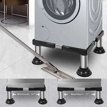 Nefish Adjustable Mini Fridge Stand - Heavy Duty Appliance Base