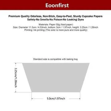 Eoonfirst 200 Pcs Red Standard Baking Cups for Celebrations