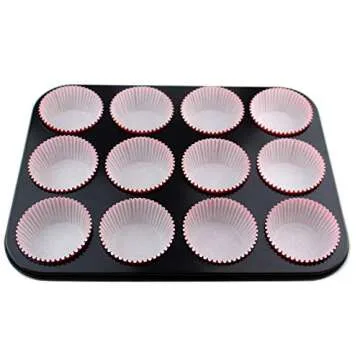 Eoonfirst 200 Pcs Red Standard Baking Cups for Celebrations