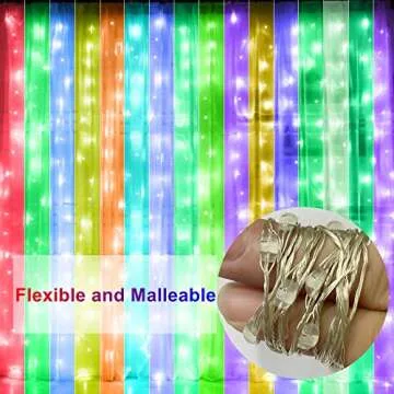 300 LED RGB Curtain Fairy Lights with Remote Control