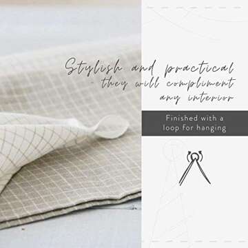 MagicLinen 100% Linen Tea Towel Soft Super Absorbent Quality Kitchen Towel Handmade in Europe