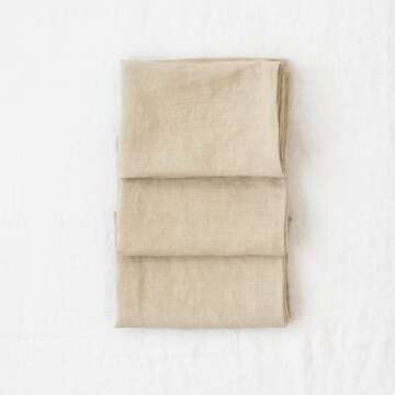 MagicLinen 100% Linen Tea Towel Soft Super Absorbent Quality Kitchen Towel Handmade in Europe