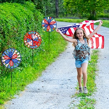 Winemana Patriotic Pinwheels for 4th of July Decor