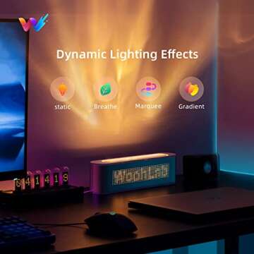 woohlab Smart LED Light Bar, RGBICW with Scene and Music Modes, Sync Music, Gaming Lights, Mood Lighting, TV LED Backlight, Room Lights, Ambient Lighting for Movies, Gaming, PC, TV, Room Decoration