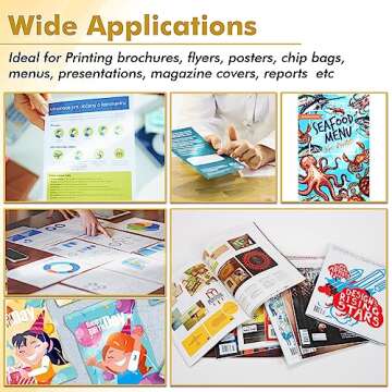 Koala Glossy Thin Inkjet Printer Paper 11x17 Inches for Printing Brochure Flyer Glossy 100 Sheets 36Lb for Inkjet Printers DYE INK