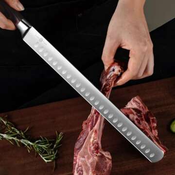YUSOTAN 12-Inch Carving Knife with Ergonomic Handle
