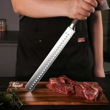 YUSOTAN 12-Inch Carving Knife with Ergonomic Handle
