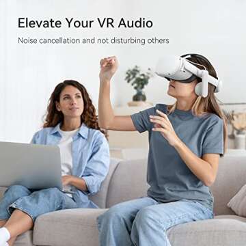 KIWI design Headphone Head Strap Compatible with Quest 2 Accessories, Comfort On-Ear Audio Elite Str...