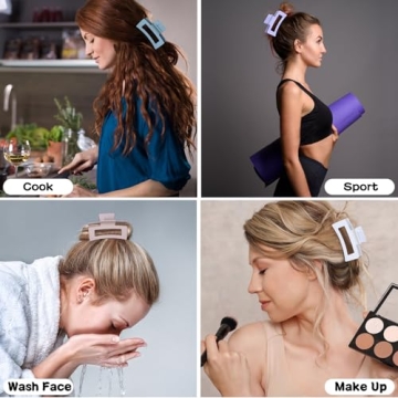 Colorful Medium Hair Clips - Sisiaipu 12 Pcs