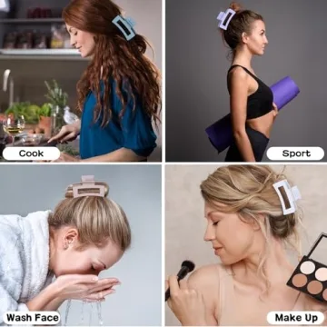 Colorful Medium Hair Clips - Sisiaipu 12 Pcs