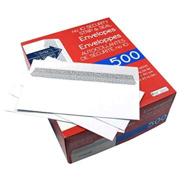 Top Flight Security Tinted #10 Envelopes – 500 Count