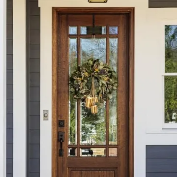 Christmas Bells for Decoration, Rustic Christmas Decor Vintage Style, Brass Shabby Chic Hanging Decorations Set of 3 (Brass)