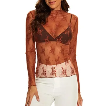 Chic AILBBE Mesh Long Sleeve Layering Top for Women