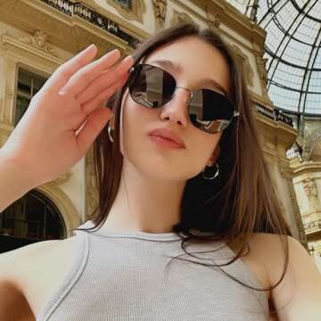 ZENOTTIC Hexagon Sunglasses for Men Women Polarized UV Protection Anti Glare Geometric Metal Frame Fashion Square Vintage Sun Glasses Shades for Driving Fishing Golf Grey