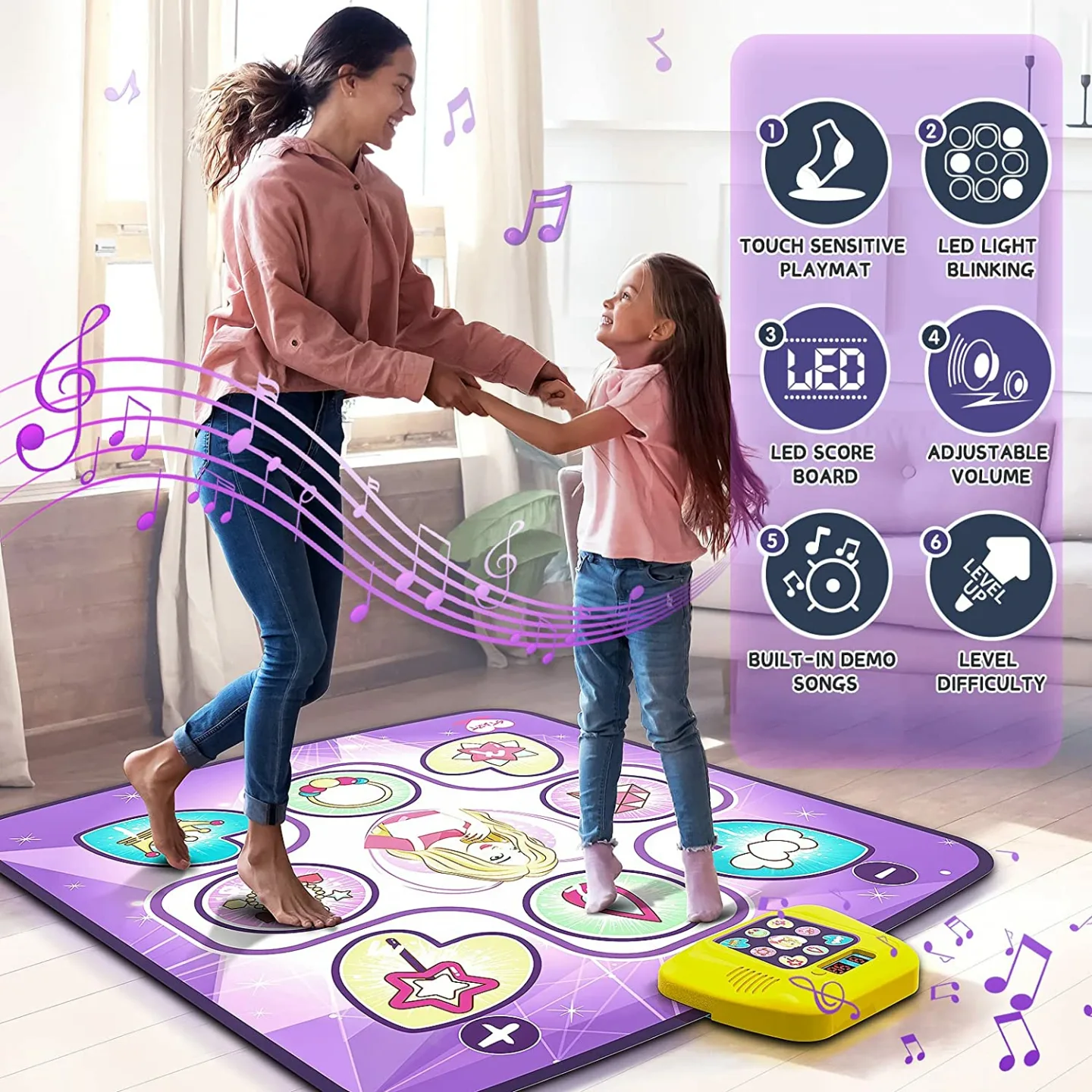 Beefunni Dance Mat with 5 Game Modes for Kids