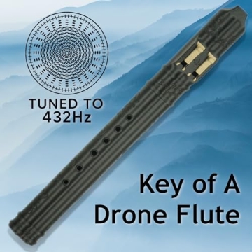 BAFlute Native American Style Drone Flute - 432Hz Resonance, Black