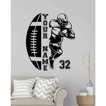 Custom Football Wall Sticker Decal for Kids Rooms