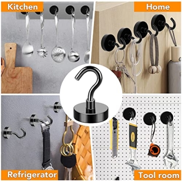 MIKEDE Magnetic Hooks for Home and Travel, 40lbs Strong