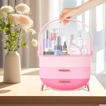 Trendy Teen Girls Makeup Organizer - Large Capacity Storage