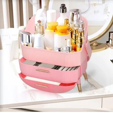 Trendy Teen Girls Makeup Organizer - Large Capacity Storage