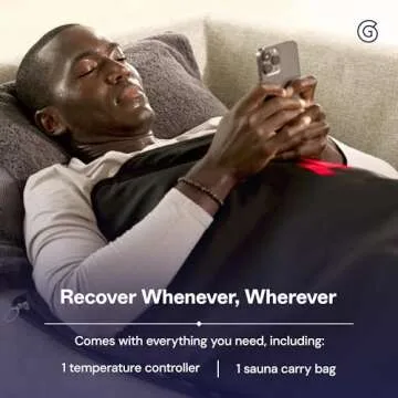 MiHIGH Portable Infrared Sauna Blanket - Indoor Personal Sauna for Home Supports Blood Flow & Circulation - Waterproof One-Person Sauna for Exercise Recovery, Detoxification, & General Wellbeing