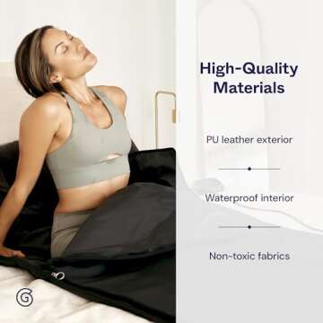 MiHIGH Portable Infrared Sauna Blanket - Indoor Personal Sauna for Home Supports Blood Flow & Circulation - Waterproof One-Person Sauna for Exercise Recovery, Detoxification, & General Wellbeing