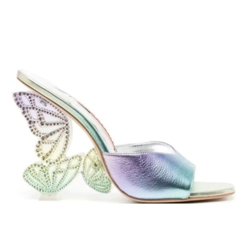 Sparkling Rhinestone Butterfly Heels for Women - Elegant Sandals