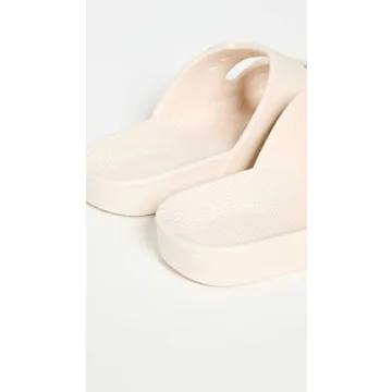 Freedom Moses Women's Moses Two Band Slides, Stone, Off White, 8-9 Medium US