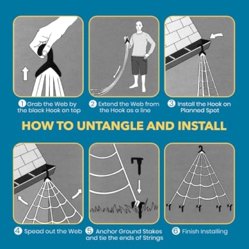 200" Halloween Spider Web with Life-Size Spider for Spooky Decor