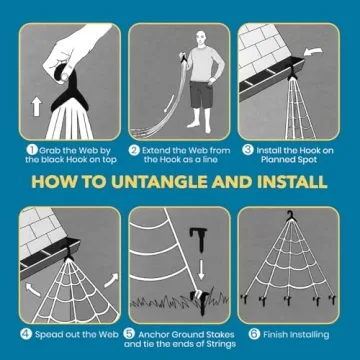 200" Halloween Spider Web with Life-Size Spider for Spooky Decor