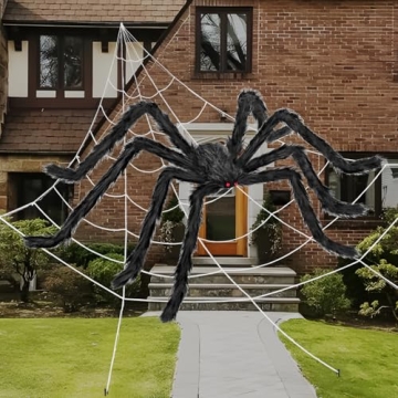 200" Halloween Spider Web with Life-Size Spider for Spooky Decor