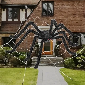 200" Halloween Spider Web with Life-Size Spider for Spooky Decor