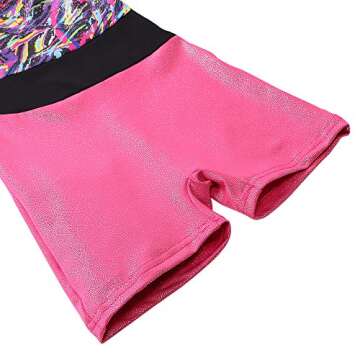 HOZIY Gymnastics Leotards for Girls Kids 5t 5-6 Years Old Biketard Colorful Ribbons