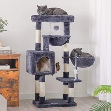 Hey-brother Cat Tree with Toy for Indoor Cats