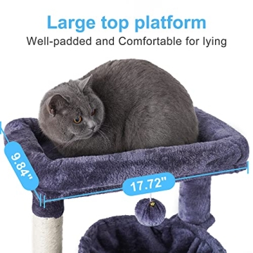 Hey-brother Cat Tree with Toy for Indoor Cats