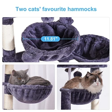 Hey-brother Cat Tree with Toy for Indoor Cats