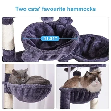 Hey-brother Cat Tree with Toy for Indoor Cats