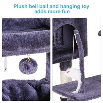 Hey-brother Cat Tree with Toy for Indoor Cats