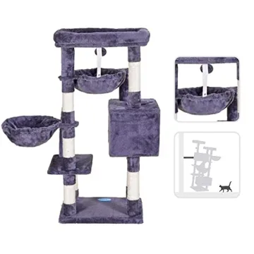 Hey-brother Cat Tree with Toy for Indoor Cats