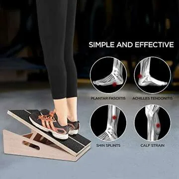 Adjustable Wooden Slant Board - Enhance Your Stretching Routine