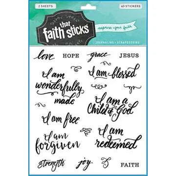 Who I Am in Christ Stickers - Inspiring Faith-Focused Art for Journals and Crafts