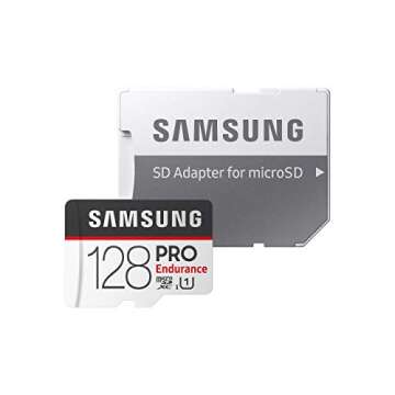 Samsung PRO Endurance 128GB 100MB/s (U1) MicroSDXC Memory Card with Adapter (MB-MJ128GA/AM)