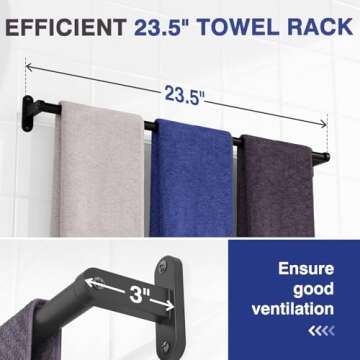 Top Powools Towel Rack - Rustproof, Durable, Versatile