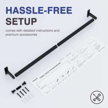 Top Powools Towel Rack - Rustproof, Durable, Versatile
