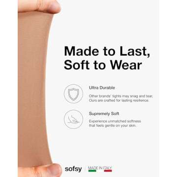 Ultra-Soft 40 Den Tan Opaque Tights for Women | sofsy