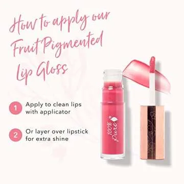 Vegan Strawberry Lip Gloss - High Shine & Hydrating