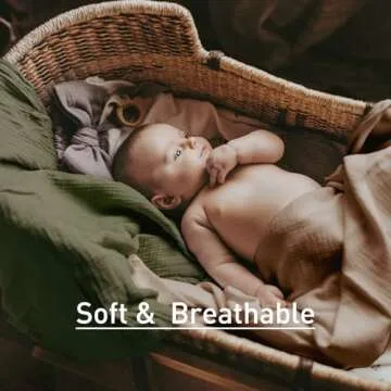 Muslin Receiving Blankets, Neutral Blanket Swaddling for Newborn Boys and Girls, 5 Pack Breathable and Skin-Friendly Swaddle Wrap for Infant Baby (Elegant Colors)