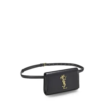 Yves Saint Laurent Palm Kate Belt Bag Black Calfskin 7in