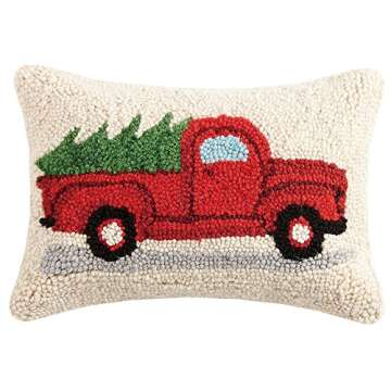 Peking Handicraft Tree ON Truck Hook Pillow 8X12